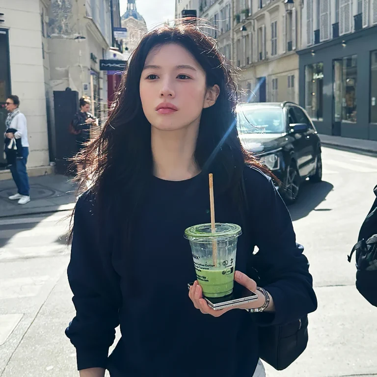 말차 다이어트 효과를 소개하는 아이스 말차라떼